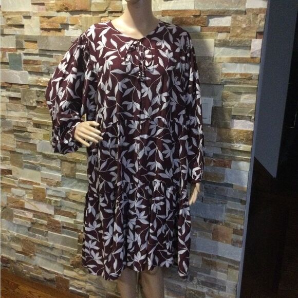 BOSS Decento Printed Long-Sleeve Dress - Picture 1 of 12